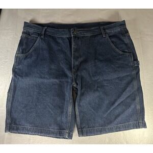 KEY Denim Carpenter Shorts Mens 42 Blue Jean Workwear Utility Hammer Loop